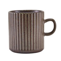 Black Terra Porcelain FLUTED Mug